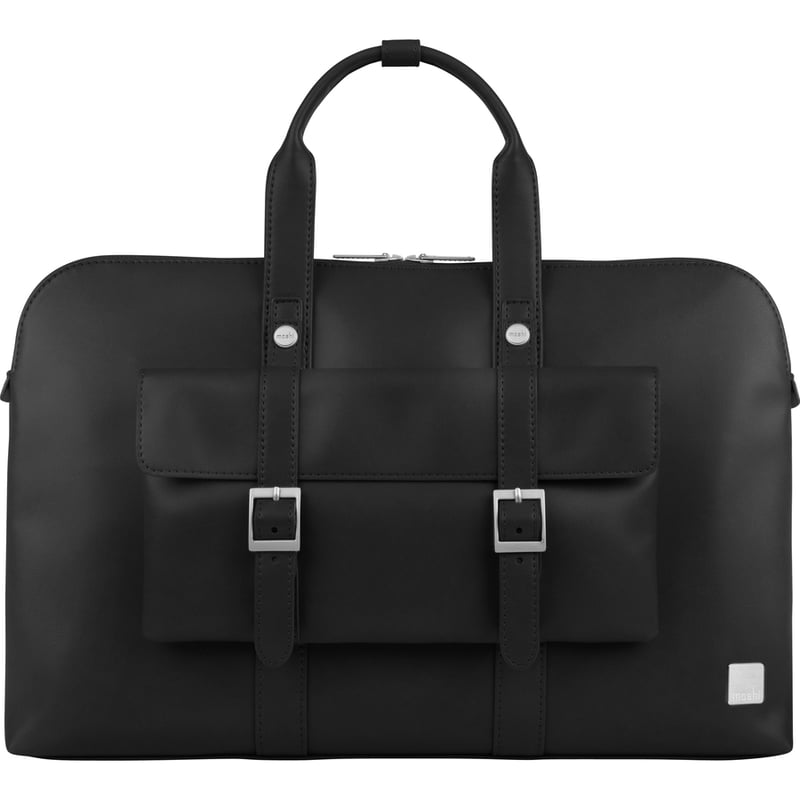 Moshi Treya Briefcase - Jet Black, Two-in-one Messenger, Briefcase for Laptops up to 13" , Vegan Leather, Removable Clutch, RFID Pocket - Thumbnail 4