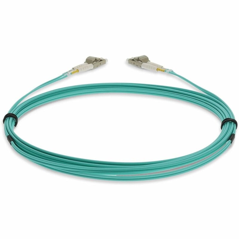 AddOn 10m LC to LC Aqua OM4 Duplex LSZH Fiber Patch Cable - Thumbnail 4