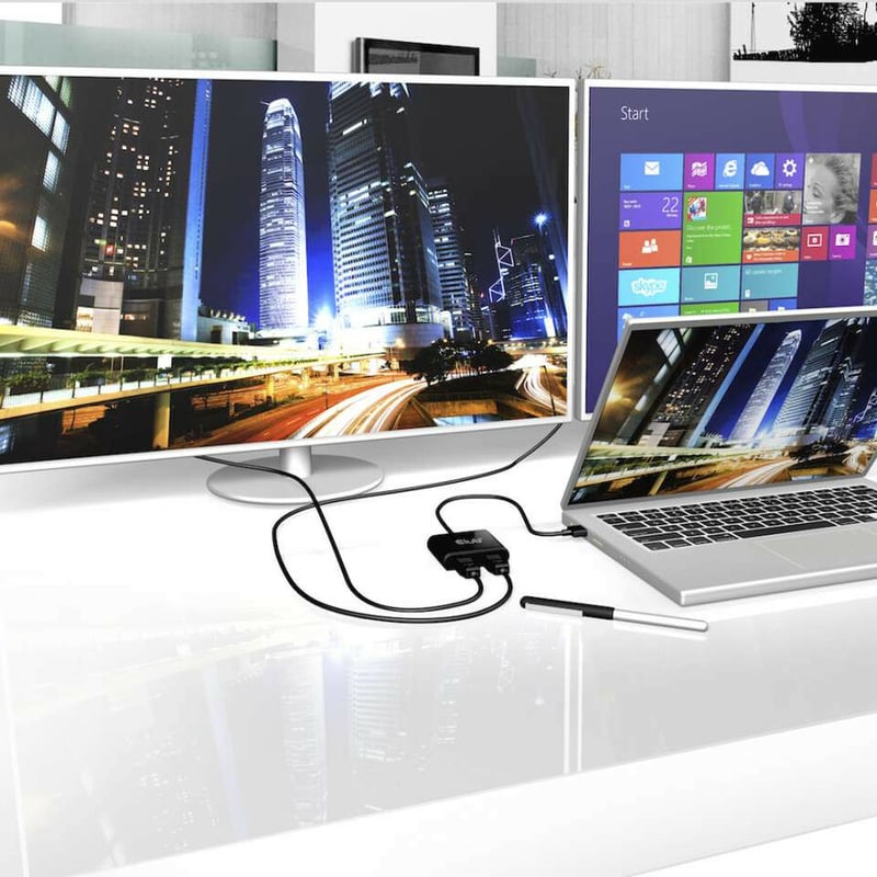 Club 3D USB A to DisplayPort 1.2 Dual Monitor 4K 60Hz - Thumbnail 2