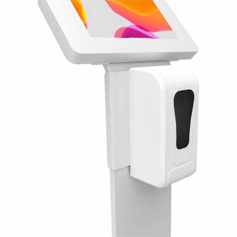 CTA Digital Premium Locking Floor Stand Kiosk with Automatic Soap Dispenser (White) - Thumbnail 4