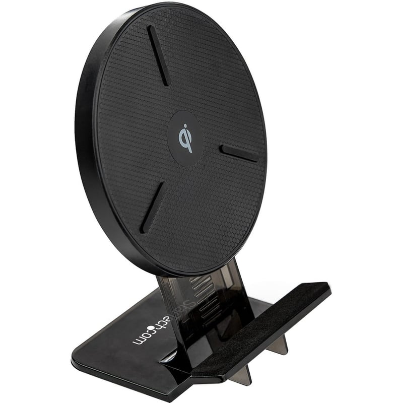 StarTech.com 15W Qi Wireless Charging Stand, Universal Qi Certified Wireless Charger Stand or Pad, For iPhone/Samsung Galaxy/Google Pixel - Thumbnail 4