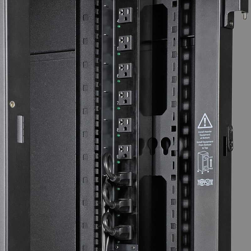 Tripp Lite by Eaton 45U Rack Enclosure Server Cabinet Vertical Cable Management Bars - Thumbnail 3