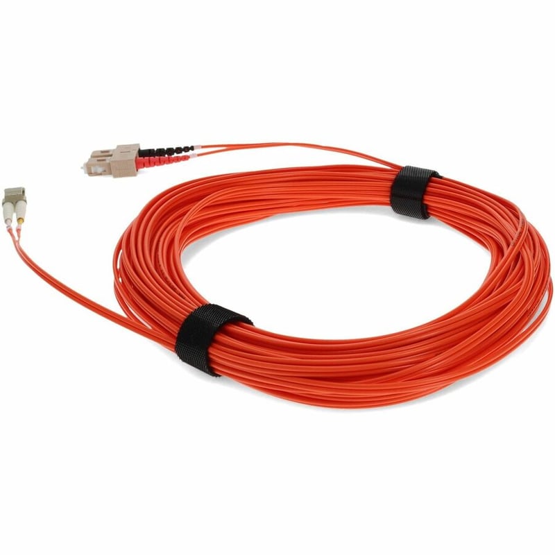 AddOn 25m SC to LC Orange OM1 Duplex OFNR (Riser-Rated) MMF Fiber Patch Cable - Thumbnail 3