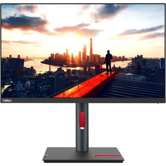 Lenovo ThinkVision P24h-30 24" Class WQHD LCD Monitor - 16:9 - Raven Black - Thumbnail 5
