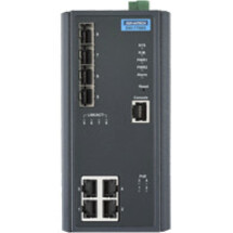 Advantech 4GE + 2G SFP + 2 VDSL2 Port Managed Redundant Industrial Switch - Thumbnail 3