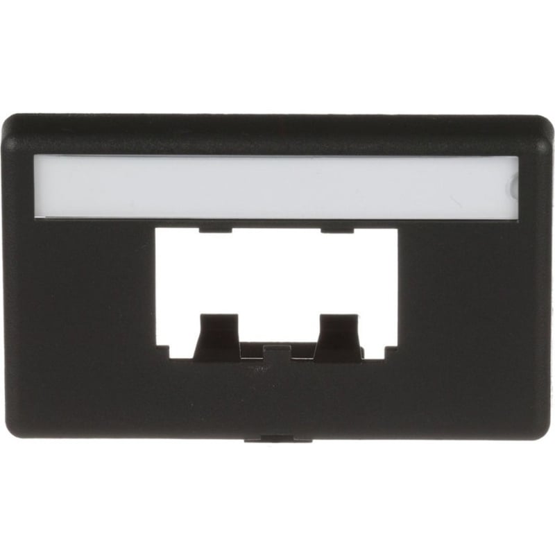 PanNet Mini-Com, Furniture Faceplate, Standard Opening, 2 Port, Black - Thumbnail 3