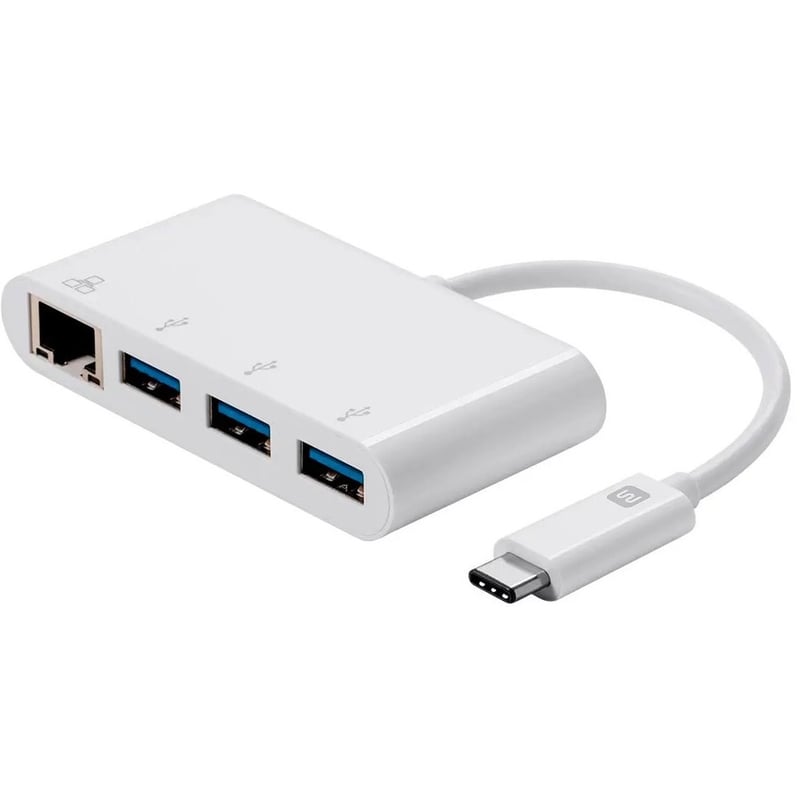 USB-C 3-PORT USB 3.0 HUB, ETHERNET ADPTR - Thumbnail 2