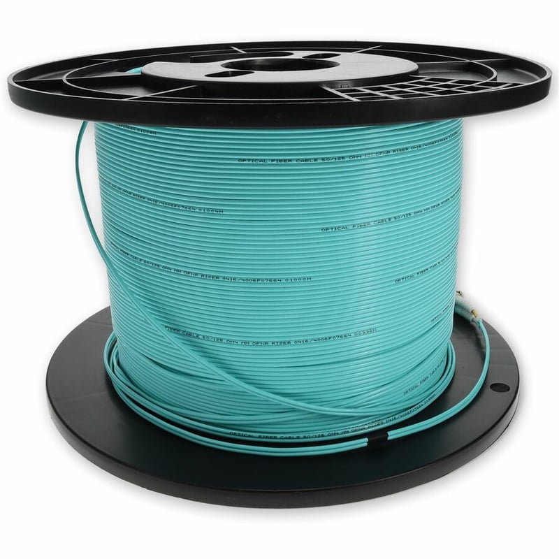 AddOn 180m LC to LC Aqua OM3 Duplex OFNR (Riser-Rated) Fiber Patch Cable - Thumbnail 5