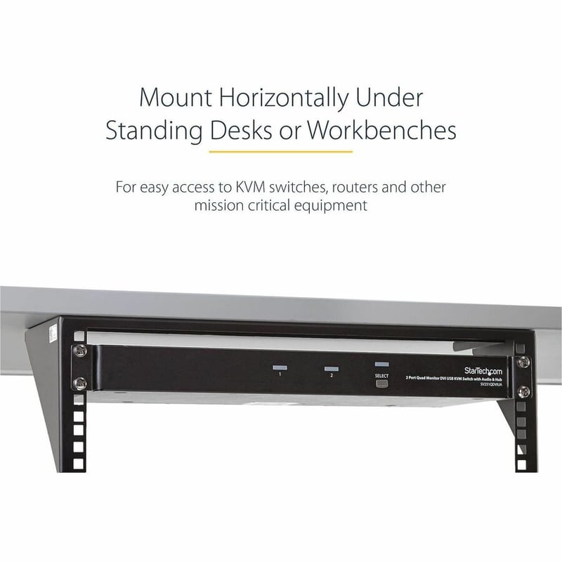 StarTech.com 3U 19" Wall Mount Vertical Rack Bracket, Patch Panel Wall Mount Bracket for AV/IT Equipment, 3U Rack for Cabinet/Server Room - Thumbnail 4