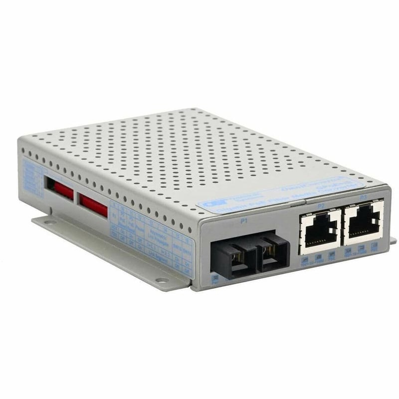 10/100/1000 2XRJ-45 POE 60W MED IA CONVERTER SC MM 850 550M AC US