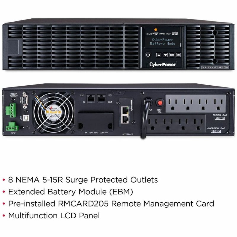 CyberPower OL1000RTXL2UN Smart App Online UPS Systems - Thumbnail 2
