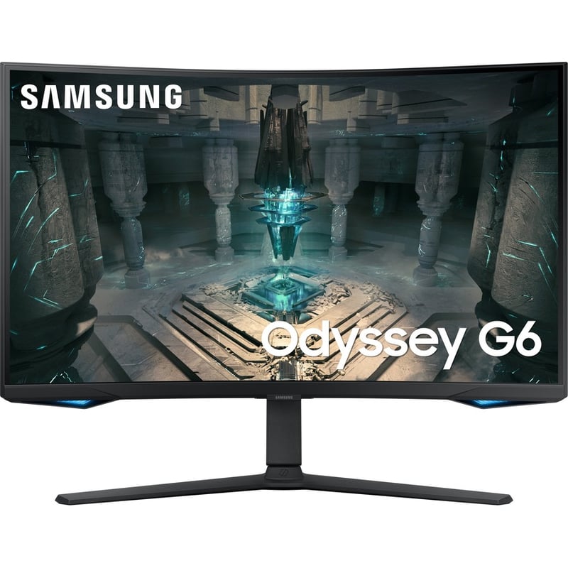 Samsung Odyssey G6 S27BG652EN 27" Class WQHD Curved Screen Smart Gaming LCD Monitor - 16:9 - Black - Thumbnail 2
