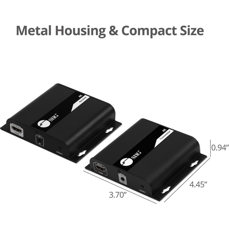 SIIG HDMI 4K30Hz HDbitT over IP Extender - 120m - Thumbnail 3