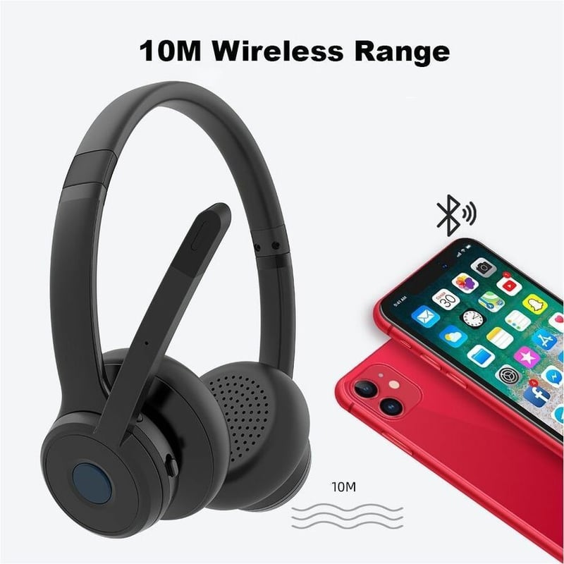 4XEM Bluetooth Wireless Office Dual Speaker Headset - Thumbnail 4