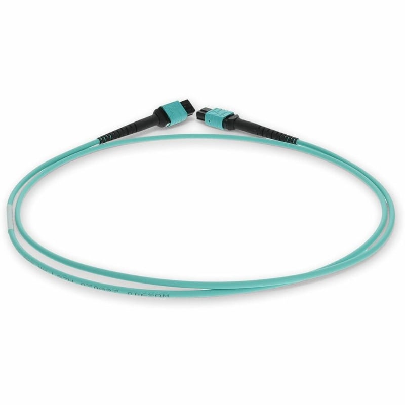 AddOn 4m MPO/UPC to MPO/UPC Aqua OM4 OFNR (Riser-Rated) 12-Strand TAA Fiber Patch Cable - Thumbnail 4