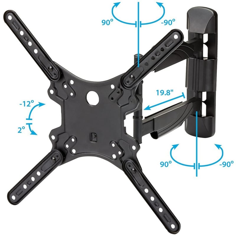 StarTech.com Full Motion TV Wall Mount for 32-55 inch VESA Display - Heavy Duty Articulating Adjustable Flat Screen TV Wall Mount Bracket - Thumbnail 5