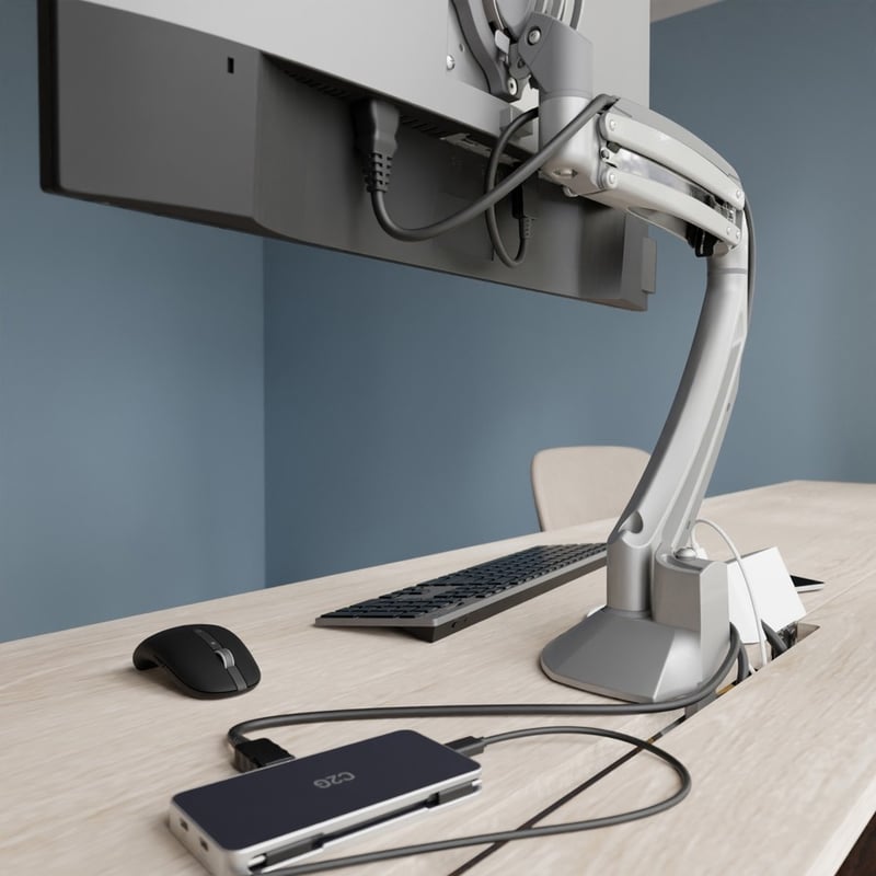 K1 DESK MNT SINGLE DISPLAY 2L ARM SLV - Thumbnail 3