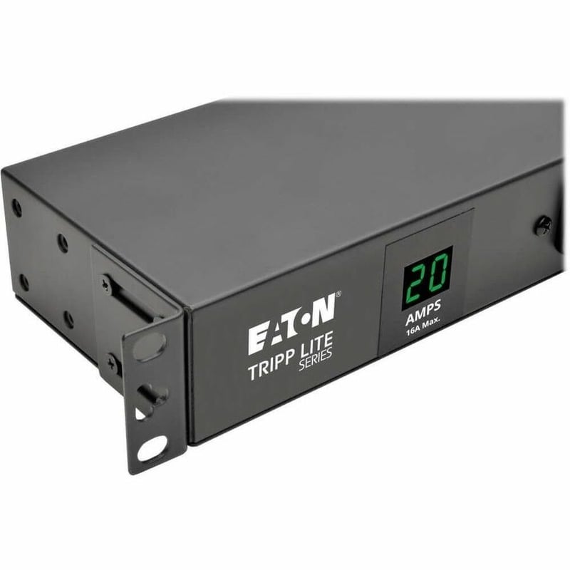 Tripp Lite by Eaton PDU 2kW Single-Phase Local Metered PDU + ISOBAR Surge Suppression, 3840 Joules, 100-127V Outlets (12 5-20R, 2 5-15R), L5-20P/5-20P, 15 ft. (4.57 m) Cord, 1U Rack-Mount - Thumbnail 2