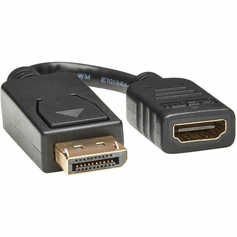 Eaton Tripp Lite Series DisplayPort to HDMI Video Adapter Video Converter (M/F), HDCP, Black, 6 in. (15 cm) - Thumbnail 1