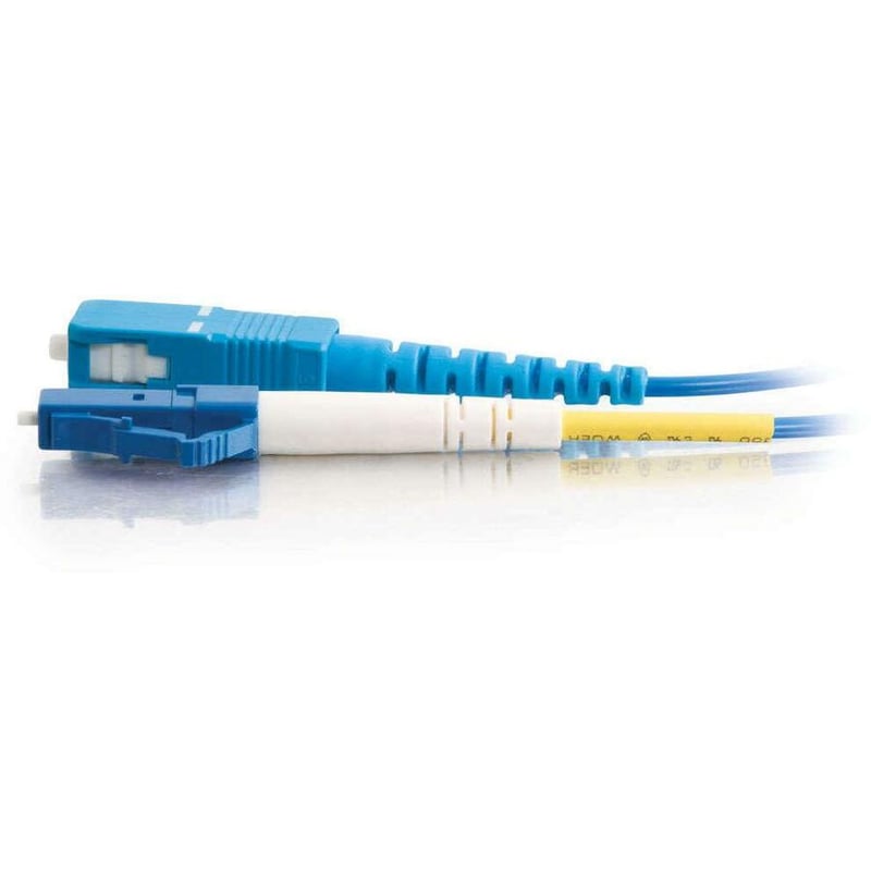 C2G-3m LC-SC 9/125 OS1 Simplex Singlemode PVC Fiber Optic Cable - Blue - Thumbnail 4