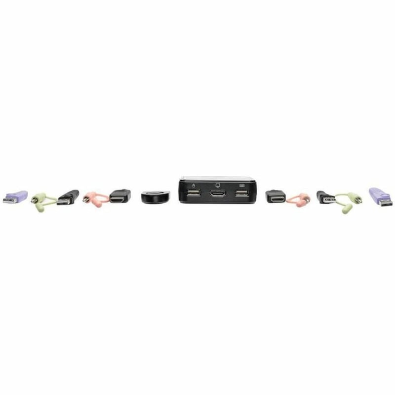 Tripp Lite by Eaton 2-Port USB/HD Cable KVM Switch with Audio/Video Cables and USB Peripheral Sharing - Thumbnail 5