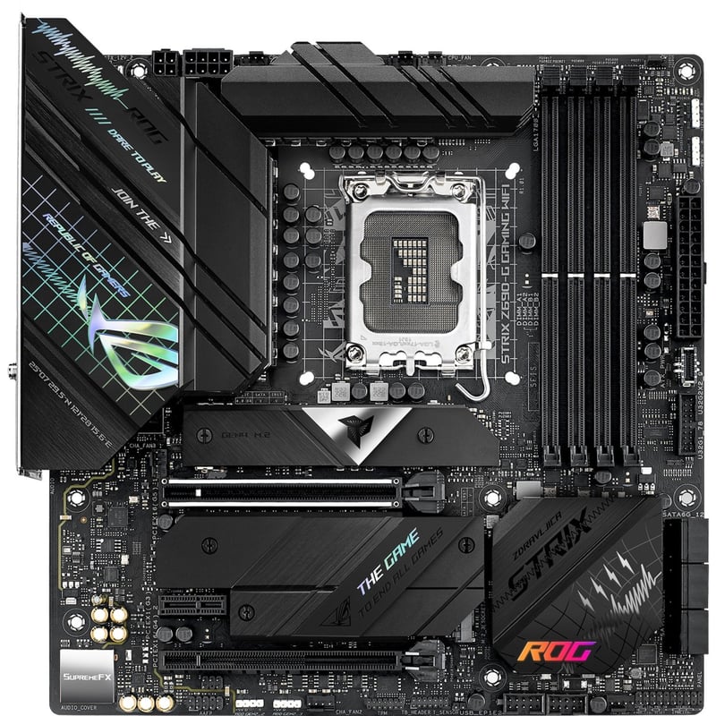 Asus ROG Strix Z690-G GAMING WIFI Desktop Motherboard - Intel Z690 Chipset - Socket LGA-1700 - Intel Optane Memory Ready - Micro ATX - Thumbnail 1