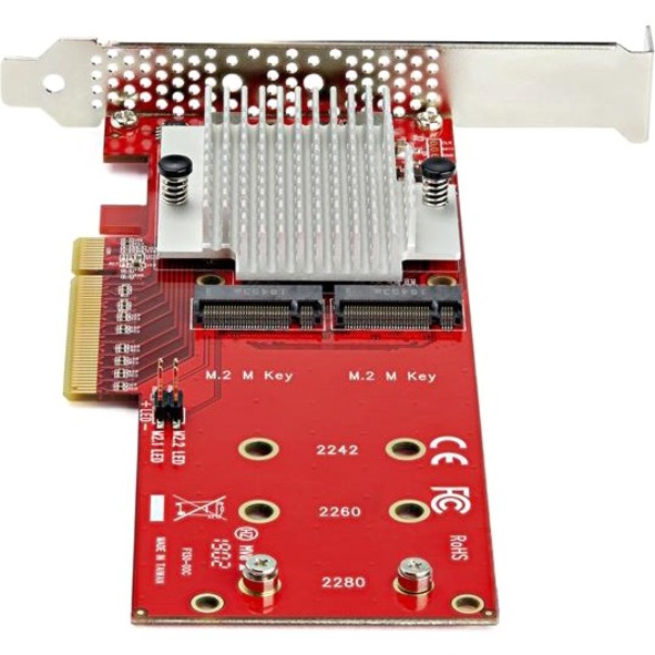 StarTech.com Dual M.2 PCIe SSD Adapter Card - x8 / x16 Dual NVMe or AHCI M.2 SSD to PCI Express 3.0 - M.2 NGFF PCIe (m-key) Compatible - Thumbnail 3