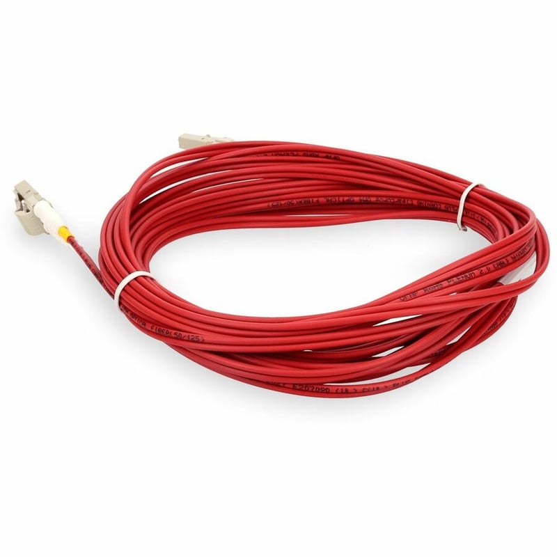 AddOn 8m LC to LC Red OM4 Duplex OFNR (Riser-Rated) Fiber Patch Cable - Thumbnail 3