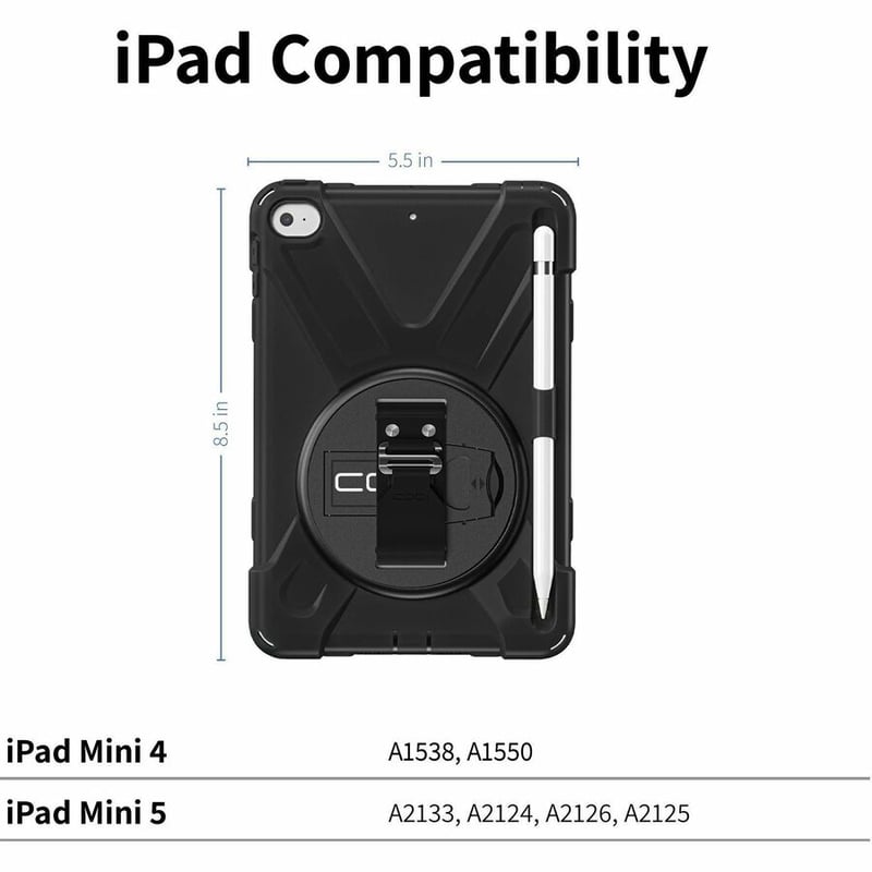 CODi Rugged Case w/ Integrated Screen Protector for iPad Mini 4 and iPad Mini 5 - Thumbnail 2