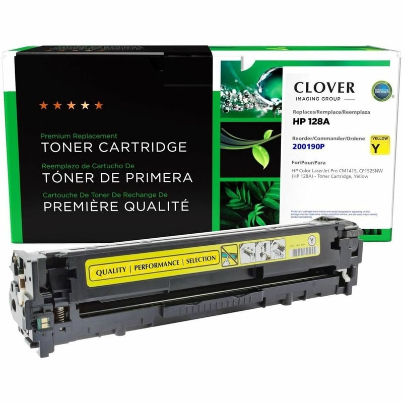 Clover Imaging Remanufactured Yellow Toner Cartridge for HP 128A (CE322A) - Thumbnail 1