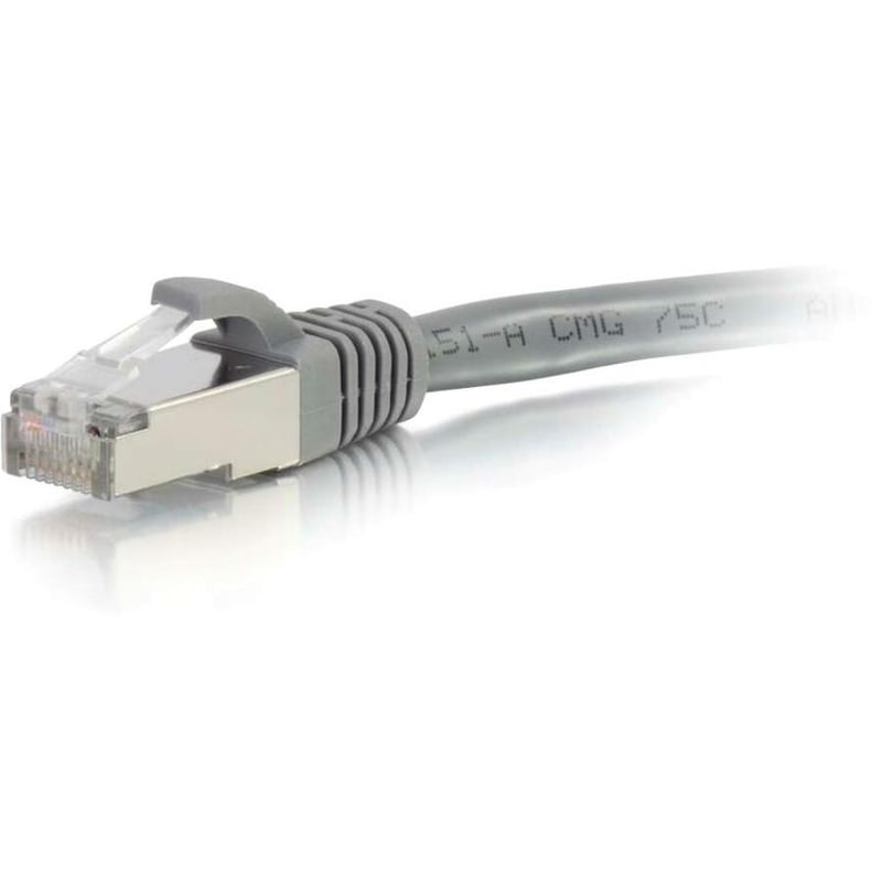 C2G 30ft Cat6a Snagless Shielded (STP) Network Patch Cable - Gray - Thumbnail 2