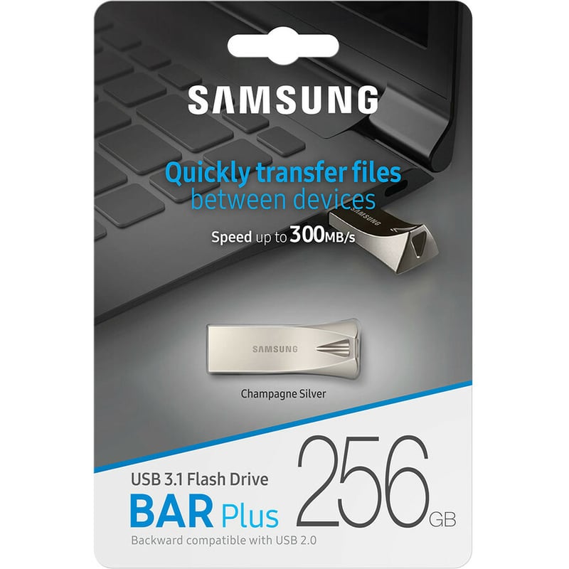 Samsung USB 3.1 Flash Drive BAR Plus 256GB Champagne Silver - Thumbnail 2