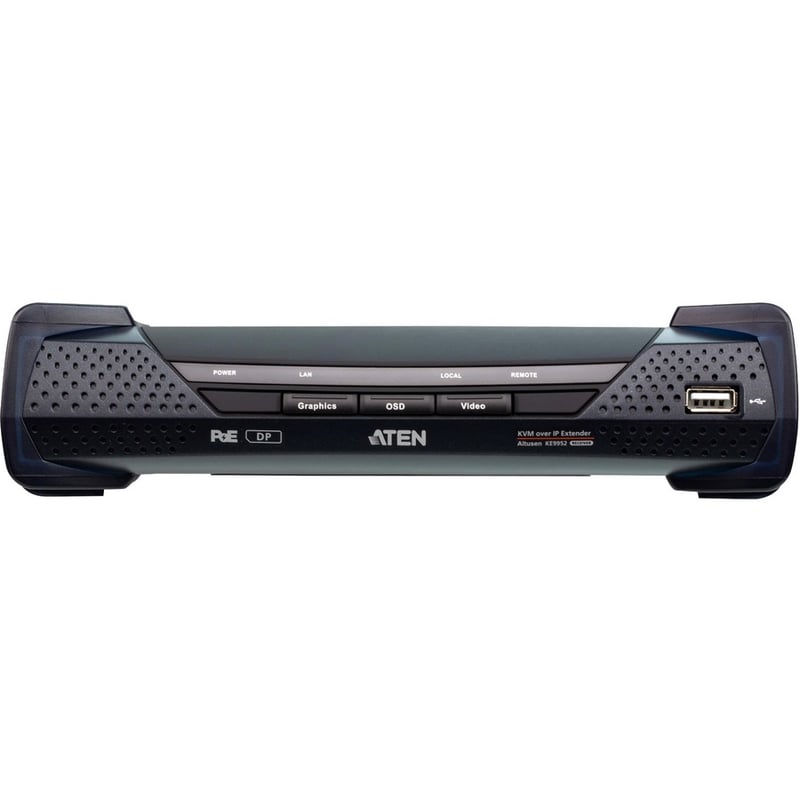 ATEN 4K DisplayPort Single Display KVM over IP Receiver with PoE - Thumbnail 2