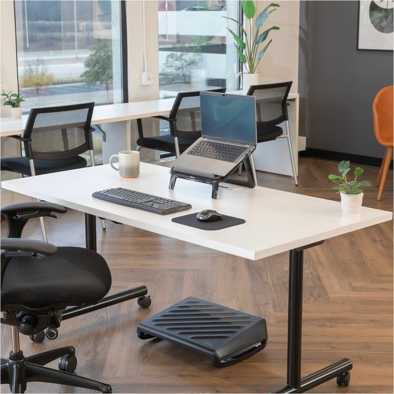 Fellowes Photo Gel Keyboard Wrist Rest with Microban - Black Chevron - Thumbnail 5
