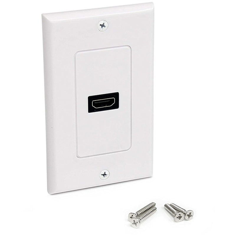 4XEM Single Outlet Female High Speed HDMI Wall Plate with 3D support - Thumbnail 3