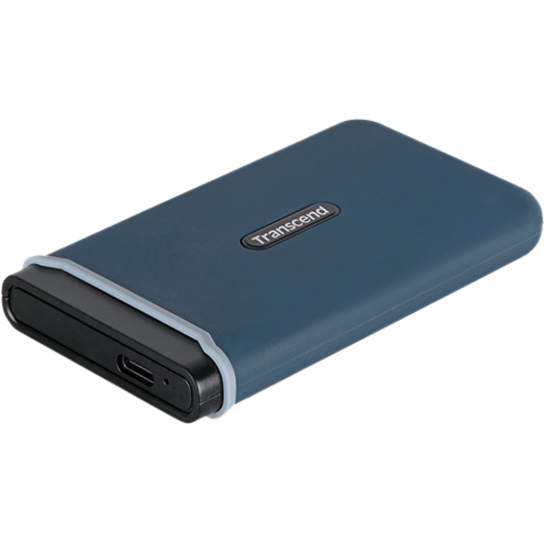 Transcend ESD350C 240 GB Portable Solid State Drive - External - PCI Express - Navy Blue - Thumbnail 2