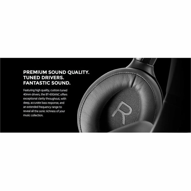 MONOPRICE BT-600ANC BLUETOOTH OVER EAR HEADPHONES WITH ACTIVE NOISE CANCELLING ( - Thumbnail 5