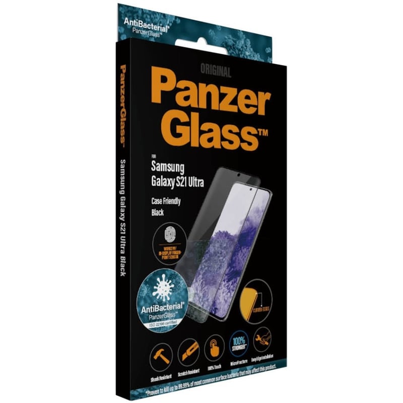 PanzerGlass Screen Protector Transparent, Black - Thumbnail 4
