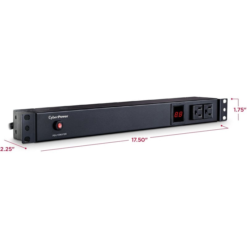 CyberPower PDU15M2F8R Single Phase 100 - 125 VAC 15A Metered PDU - Thumbnail 4