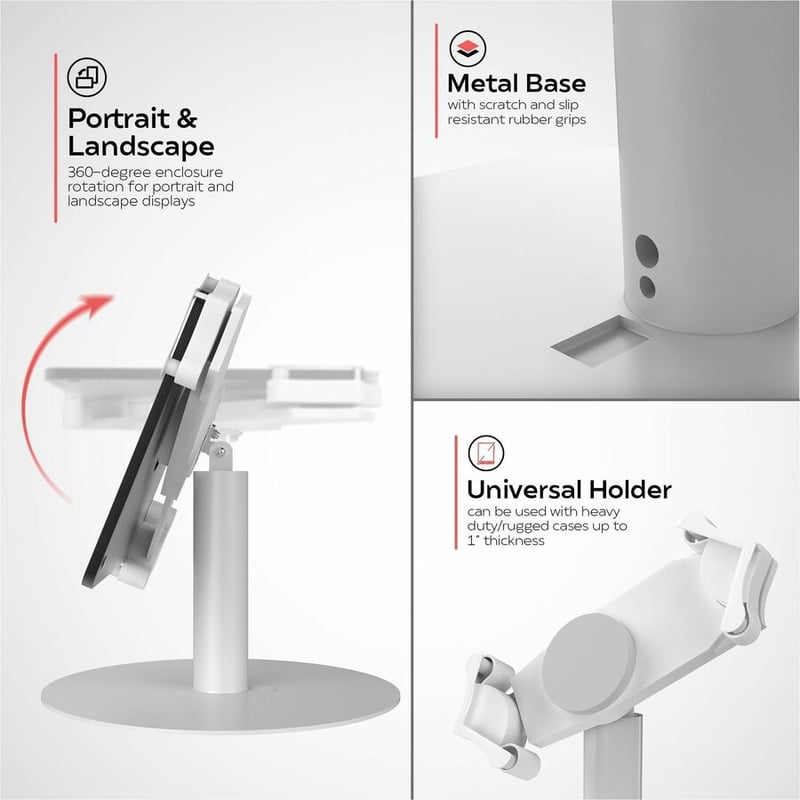 CTA Digital Universal Grip Kiosk Stand for Tablets - Thumbnail 3