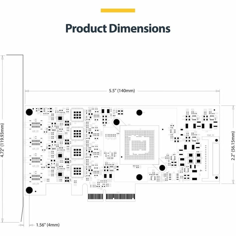 4-PORT USB TYPE-C PCIE CARD - USB-C 3.2 10GBPS PCI EXPRESS TAA - Thumbnail 3