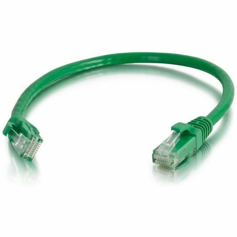 Quiktron 3ft Q-Series Cat6a Snagless (UTP) Ethernet Network Patch Cable, CM Rated - Green - Thumbnail 2