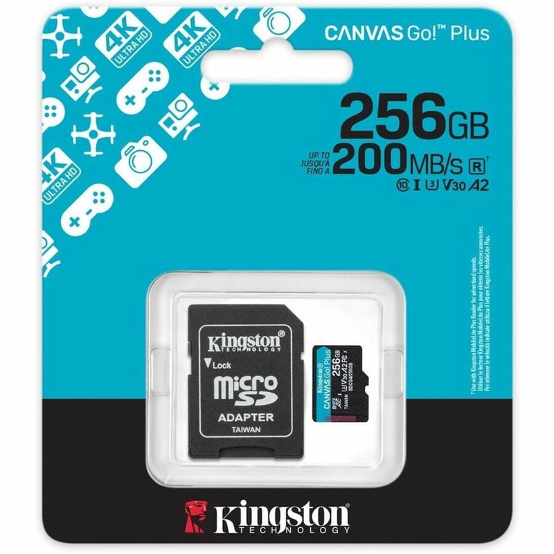 256GB MICROSDXC CANVAS GO PLUS GEN4 200MB/S A2 U3 V30 CARD + ADAPT - Thumbnail 3