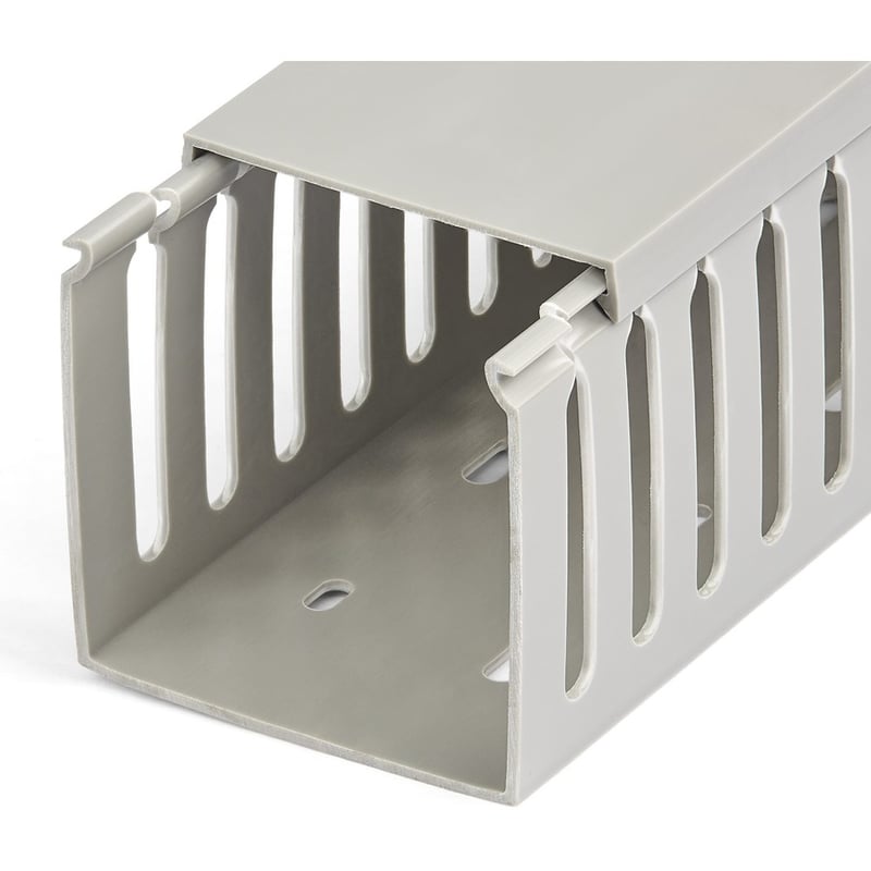 StarTech.com Cable Management Raceway with Cover 3"(75mm)W x 3"(75mm)H, 6.5ft(2m) length, 3/8"(8mm) Slots, Wall Wire Duct, UL Listed - Thumbnail 3