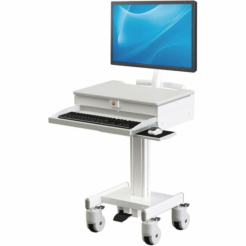 Eaton Tripp Lite Series Mobile Workstation with Monitor Arm, Casters, Locking Drawer, TAA