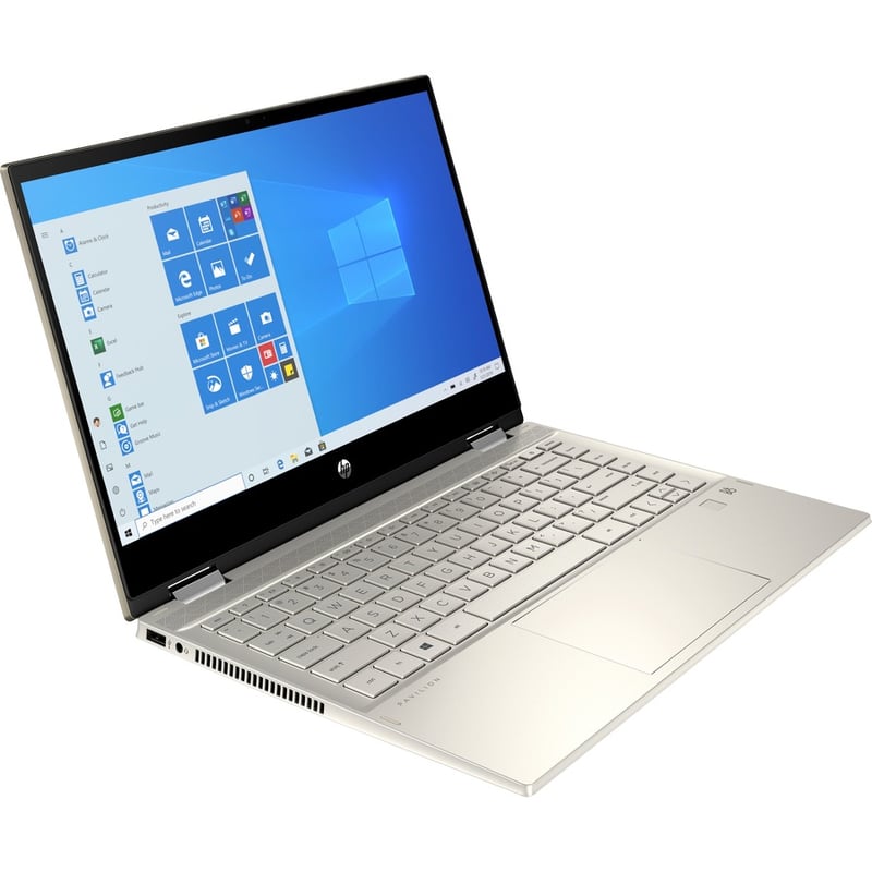 HP Pavilion x360 14-dh2077nr 14" Touchscreen Convertible 2 in 1 Notebook - Full HD - Intel Core i5 10th Gen i5-1035G1 - 8 GB - 256 GB SSD - Warm Gold - Thumbnail 2