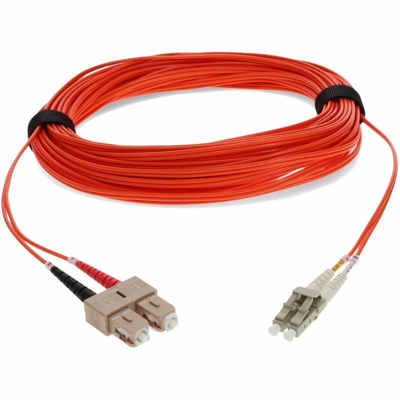 AddOn 15m HP 221691-B23 Compatible LC (Male) to SC (Male) Orange OM1 Duplex Fiber OFNR (Riser-Rated) Patch Cable