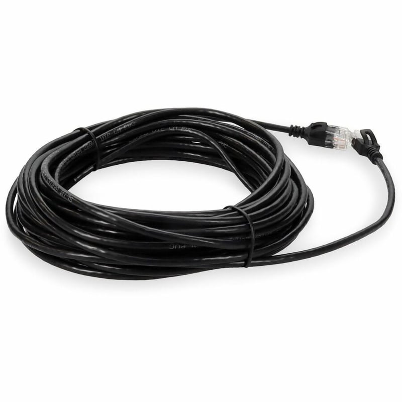 AddOn 50ft Black CAT 6 Slim PVC Ethernet Cable Non-Booted RJ-45 M/M - Thumbnail 5