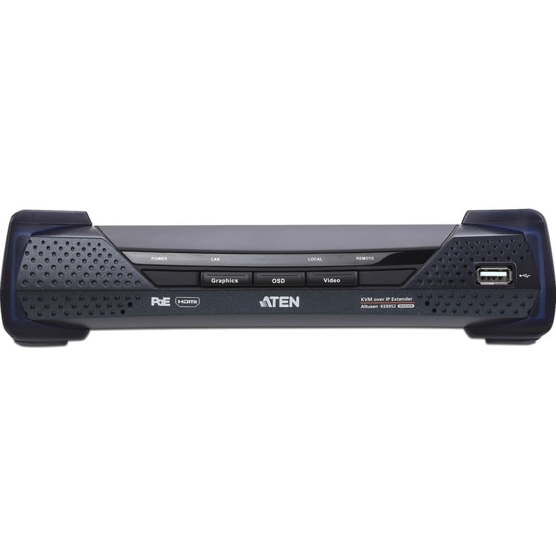 ATEN 4K HDMI Single Display KVM over IP Receiver with PoE-TAA Compliant - Thumbnail 1
