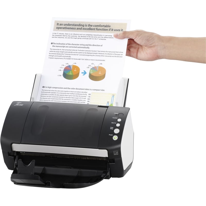 Fujitsu fi-7140 Robust General Office Desktop Color Duplex Document Scanner with Auto Document Feeder (ADF) - Thumbnail 2